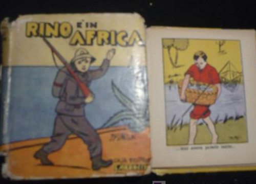 Portada del libro de RINO EN AFRICA CASA ED. CARROCCIO. 54 PAGINAS.