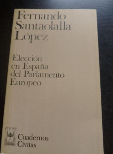 Portada del libro de Eleccion en España del parlamento europeo