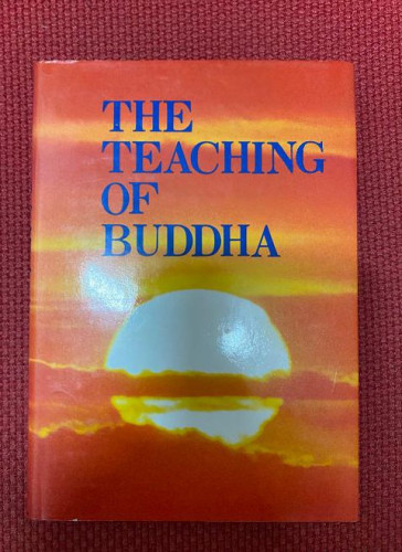 Portada del libro de THE TEACHING OF BUDDHA. BUKKYO DENDO KYOKAI. 1979, KOSAIDO. INGLÉS/CHINO.