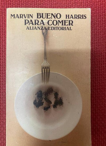 Portada del libro de BUENO PARA COMER. MARVIN HARRIS. 1990, ALIANZA.