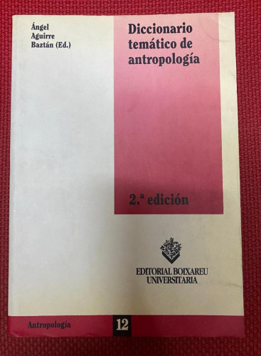 Portada del libro de Diccionario Temático de Antropología (ACCESO RÁPIDO)
