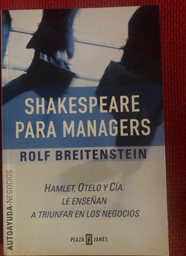 Portada del libro de Shakespeare para managers