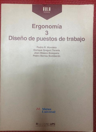 Portada del libro de Ergonomia 3: diseño de puestos de trabajo: