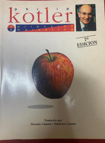 Portada del libro de DIRECCIÓN DE MARKETING. PHILIP KOTLER. 7ª EDICIÓN, PRENTICE HALL.