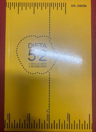 Portada del libro de DIETA 5+2. DR. CIDÓN. 2016, LA SALUD NATURALMENTE. NUEVO.