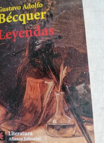 Portada del libro de Bécquer. Leynedas. Alianza Editorial. Literatura. 2003