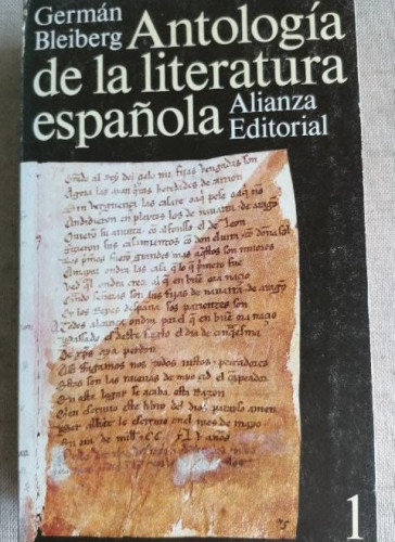 Portada del libro de Antología de la literatura española. Tomo I: siglo XI al XVII. [Tapa blanda] ...