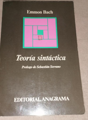 Portada del libro de Teoría sintáctica (Argumentos)