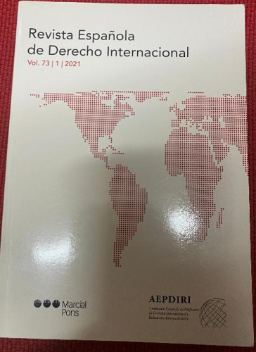 Portada del libro de REVISTA ESPAÑOLA DE DERECHO INTERNACIONAL. VOLUMEN 73/1/2021. MARCIAL PONS.