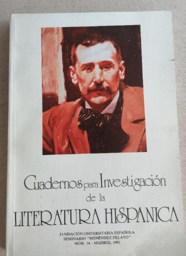 Portada del libro de CUADERNOS DE LA LITERATURA HISPANICA. FUN.MENENDEZ PELAYO. 1991. 335pp