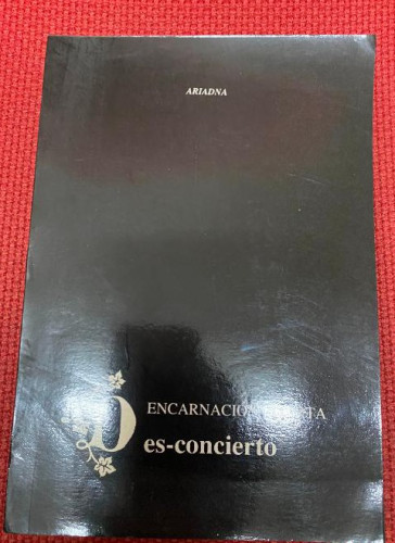 Portada del libro de DES-CONCIERTO. ENCARNACIÓN HUERTA. ARIADNA, MADRID 1990.