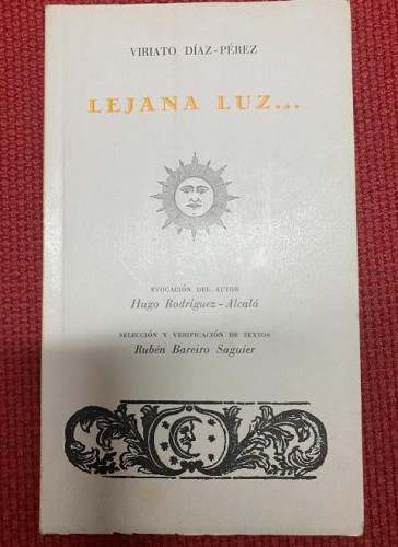 Portada del libro de LEJANA LUZ... VIRIATO DÍAZ-PÉREZ. 1974, PALMA DE MALLORCA.