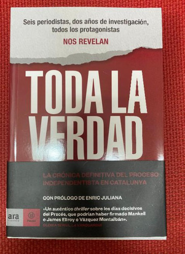 Portada del libro de TODA LA VERDAD (CASTELLANO)