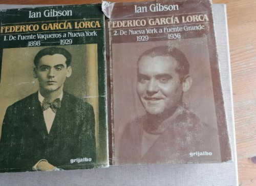 Portada del libro de FEDERICO GARCÍA LORCA 2 tomos Ian Gibson Ed. Grijalbo