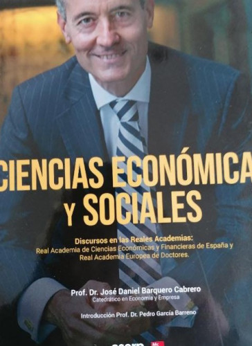 Portada del libro de Ciencias económicas y sociales. Discursos reales academias. BARQUERO CABRERO. McGrawHill. 2015