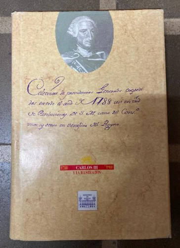 Portada del libro de CARLOS III Y LA ILUSTRACIÓN. 1988, MINISTERIO DE JUSTICIA.