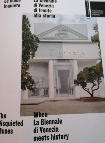 Portada del libro de Biennale di Venezia di frente alla storia. Le muse inquiete. 2020 450pp