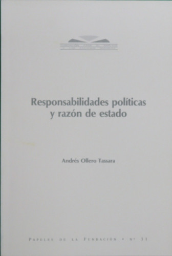 Portada del libro de Responsabilidades políticas y razón de estado
