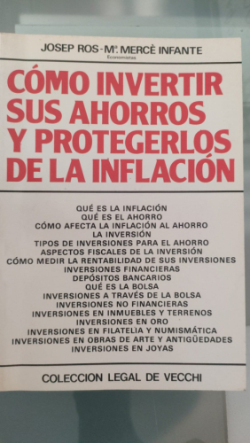 Portada del libro de Como invertir sus ahorros y protegerlos de la inflación
