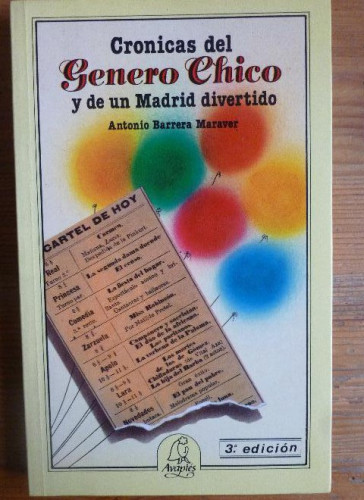 Portada del libro de Cronicas del genero chico