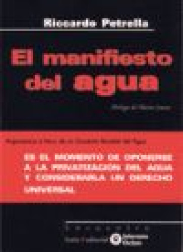 Portada del libro de MANIFIESTO DEL AGUA, EL