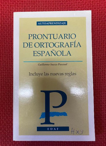 Portada del libro de Prontuario De Ortografia Española (Autoaprendizaje)