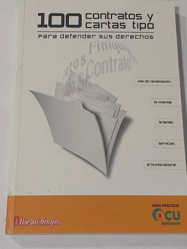Portada del libro de 100 contratos y cartas tipo para defender sus derechos