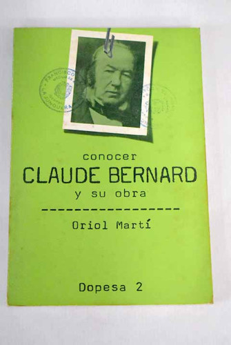 Portada del libro de Conocer Claude Bernard y su obra