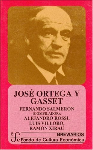 Portada del libro de José Ortega y Gasset