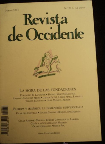 Portada del libro de REVISTA DE OCCIDENTE. Nº 274 2004 225 PAG
