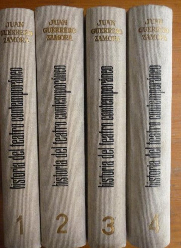 Portada del libro de Historia del teatro contemporáneo Guerrero Zamora, Juan ED. Juan Flors. (1967) 4 VOL.