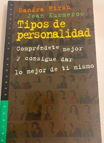 Portada del libro de Tipos de personalidad (Paidos Saberes Cotidianos)