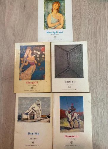 Portada del libro de PEQUEÑA ENCICLOPEDIA DE ARTE. 5 LIBROS. MODIGLIANI, CHAGALL, UTRILLO, DAUMIER, TÀPIES.