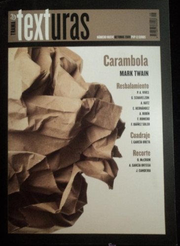 Portada del libro de TEXTURAS. REVISTA LITERARIA. OCTUBRE 2009 124 PAG