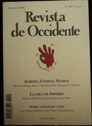 Portada del libro de ALBERTI, CONRAD, NOZICK. REVISTA DE OCCIDENTE.D Nº 259 DICIEMBRE 2002
