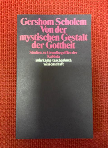Portada del libro de MYSTISCHEN GESTALT DER GOTTHEIT. GERSHOM SCHOLEM VON DER. 1995.