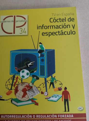 Portada del libro de Cuadernos de periodistas nº 4. Cóctel de información y espectáculo. TVE ESPAÑA