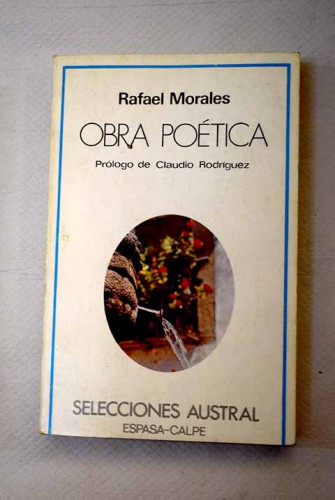 Portada del libro de Obra poética