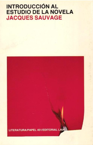Portada del libro de Introducción al estudio de la novela