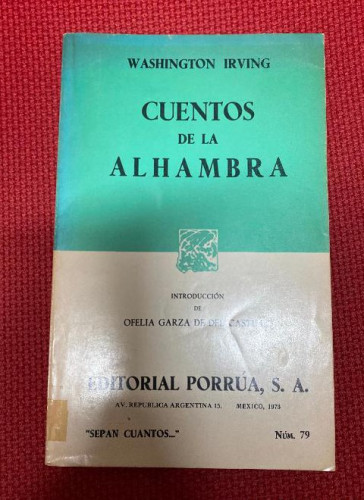 Portada del libro de Cuentos de La Alhambra