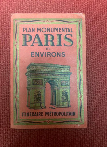 Portada del libro de PLAN MONUMENTAL PARIS ET ENVIRONS. ITINÉRAIRE MÉTROPOLITAIN.