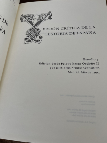 Portada del libro de Versión crítica de la Estoria de España