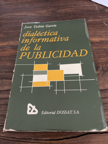 Portada del libro de Dialéctica informativa de la publicidad