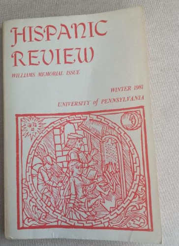 Portada del libro de Hispanic Review Volume . 49 1981 . - Revista Hispanic Review. Varios. PENNSYLVANIA.