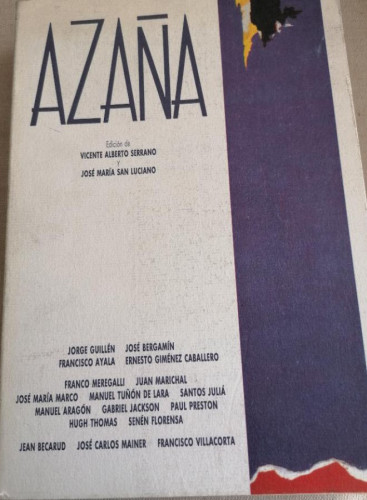 Portada del libro de AZAÑA VARIOS AUTORES Publicado por Fundación Colegio del Rey, Alcalá de Henares, 1990