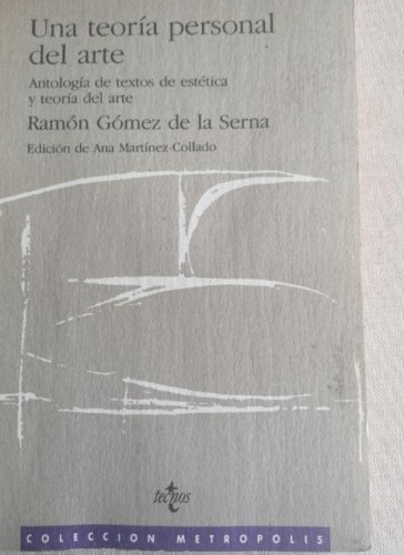 Portada del libro de Una teoria personal del arte