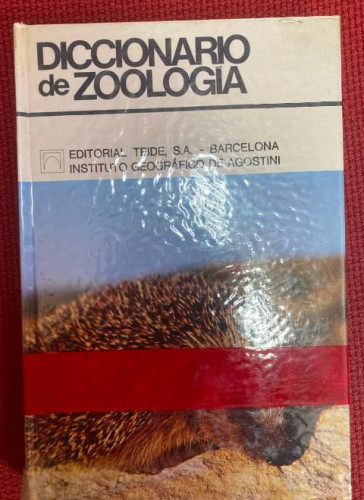 Portada del libro de Dic. De Zoologia
