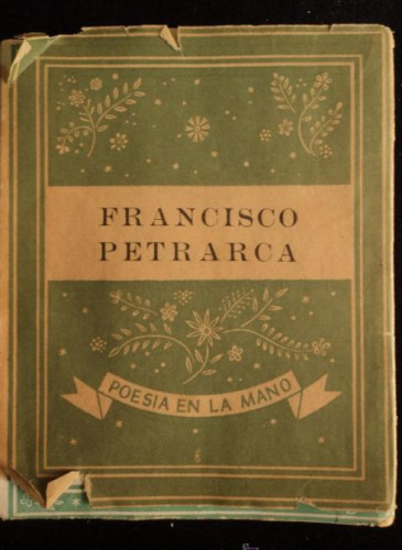 Portada del libro de POESIA. PETRARCA. POESIA EN LA MANO. ED.YUNQUE. 1940 152