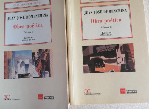 Portada del libro de DOMENCHINA, Juan José. Obra poética. 2 Vols. 1995.