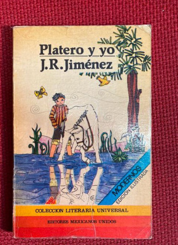 Portada del libro de PLATERO Y YO. J. R. JIMÉNEZ. EDITORES MEXICANOS UNIDOS, 1981, 6ª EDICIÓN.